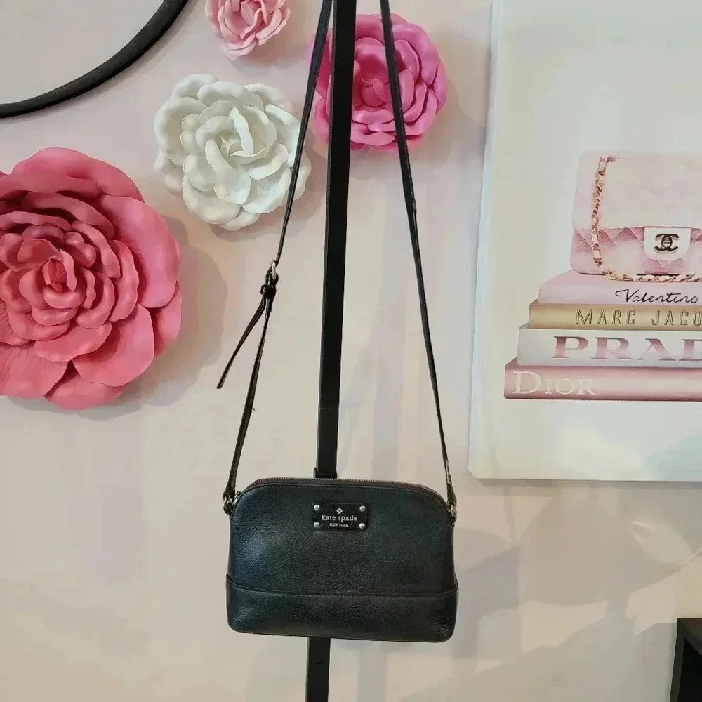 Kate Spade Hanna Berkeley Black Leather Small Crossbody